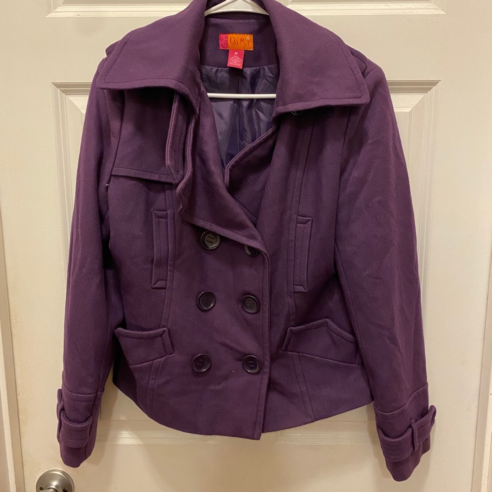 Cute Cute Cute purple pea coat